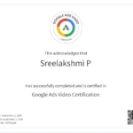 Google Ads Video Certified By Freelance Digital Marketing Analyst In Kannur