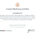 Hubspot certified by freelance digital marketing analyst in kannur